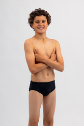Boys Swim Briefs - Chlorine Resistant Swimwear  - Basic Black